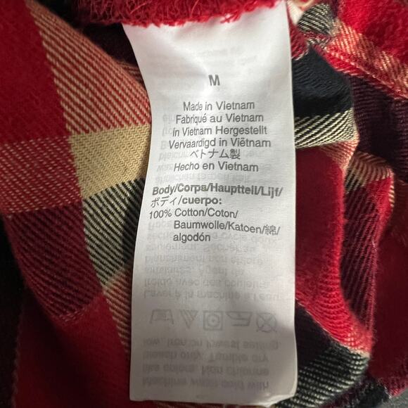 Madewell Women's Plaid Flannel Button Down Flannel Shirt Size M - Picture 10 of 13